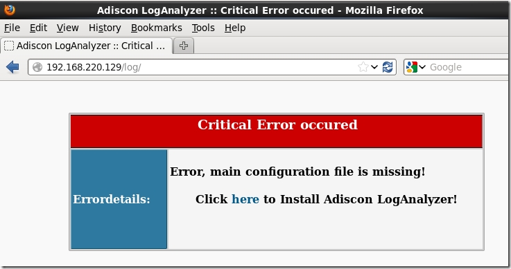通过 webGUI 展示日志信息 (LogAnalyzer)