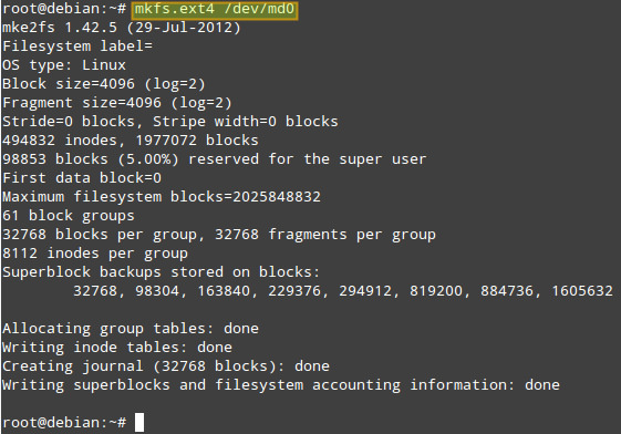 如何使用 Linux 程序 mdadm 创建软件 RAID1 软阵列