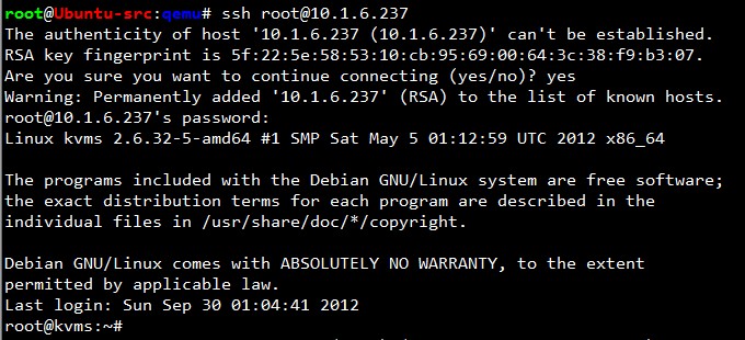 Ubuntu 12.04 KVM 之 VM 静态迁移 - 基于镜像 Ubuntu 12.04 KVM 之 VM 静态迁移 - 基于镜像