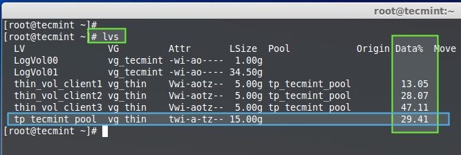 在 LVM 中设置精简资源调配卷(第四部分) 在 LVM 中设置精简资源调配卷(第四部分)