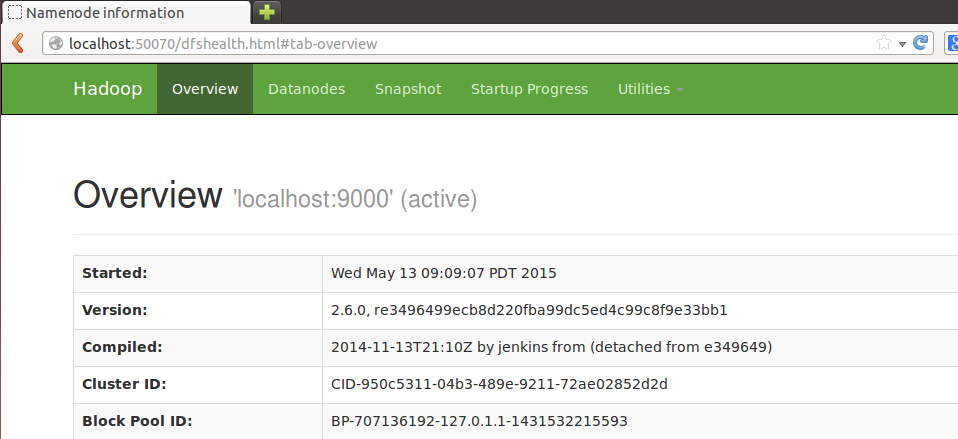 Hadoop2.6.0 单机 / 伪分布式安装 Hadoop2.6.0 单机 / 伪分布式安装