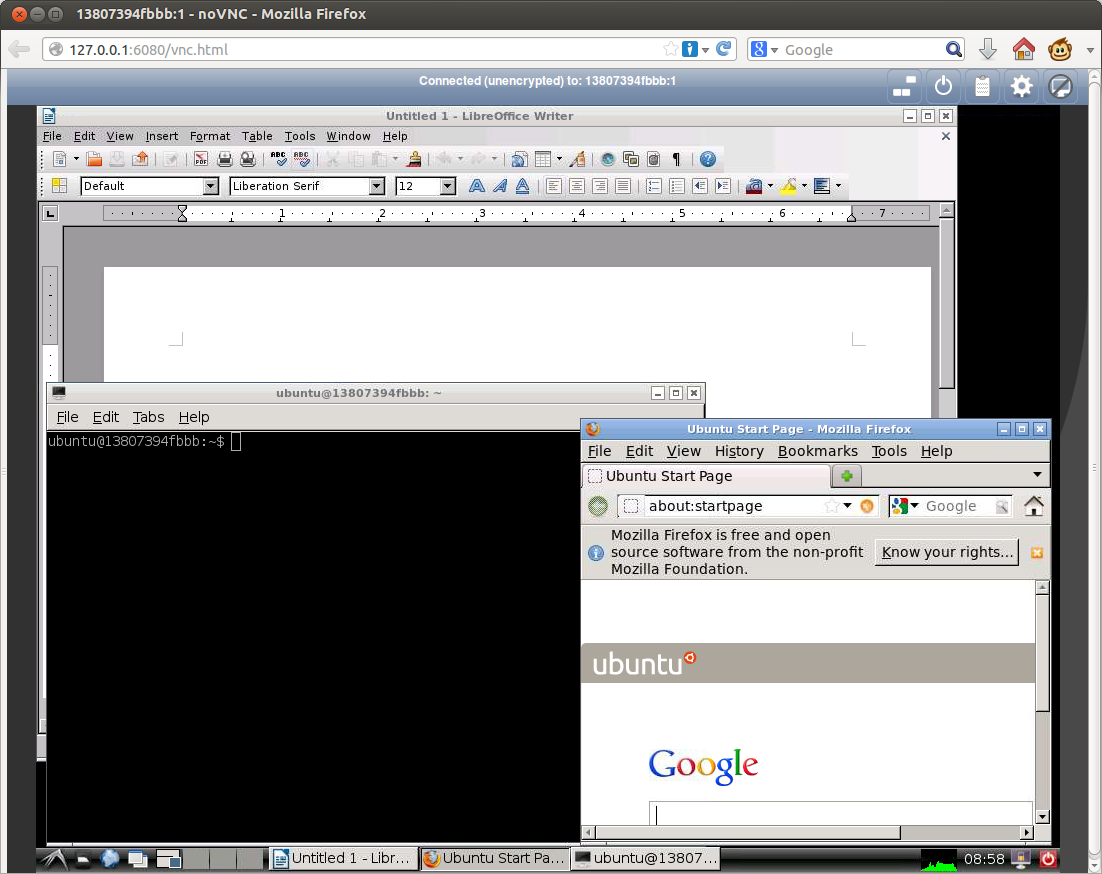 Ubuntu 使用 VNC 运行基于 Docker 的桌面系统 Ubuntu 使用 VNC 运行基于 Docker 的桌面系统
