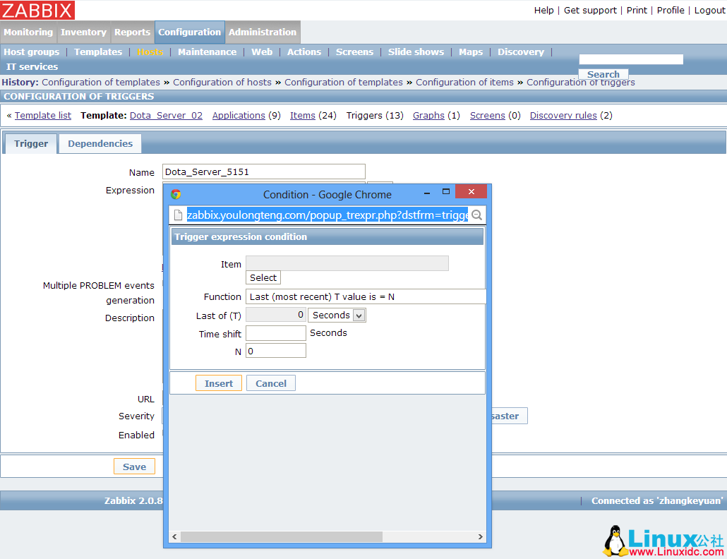 企业级监控软件 Zabbix 搭建部署之 Zabbix 自定义端口阈值配置以及应用 企业级监控软件 Zabbix 搭建部署之 Zabbix 自定义端口阈值配置以及应用