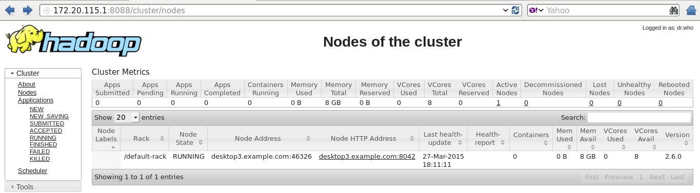 Apache Hadoop 2.6.0 安装部署