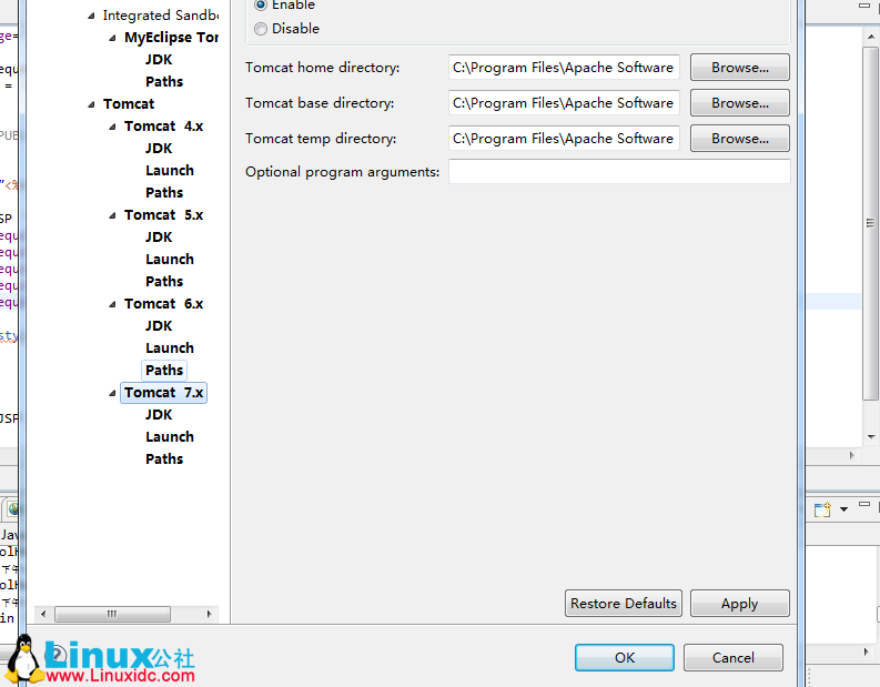 MyEclipse10 下配置 Tomcat7 MyEclipse10 下配置 Tomcat7