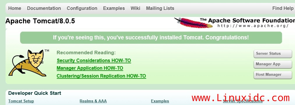 Linux 安装与配置 Tomcat 8