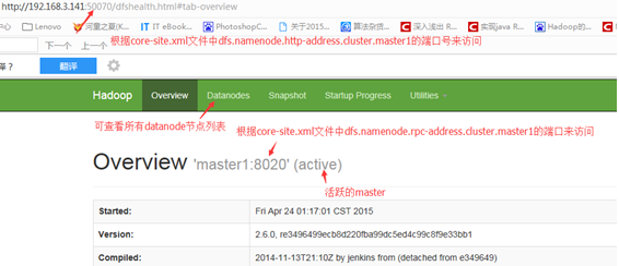 Hadoop2.6+HA+Zookeeper3.4.6+HBase1.0.0 集群安装 Hadoop2.6+HA+Zookeeper3.4.6+HBase1.0.0 集群安装