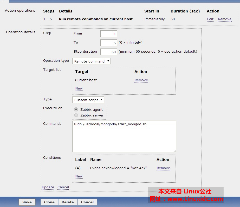 Zabbix 报警执行远程命令 Zabbix 报警执行远程命令