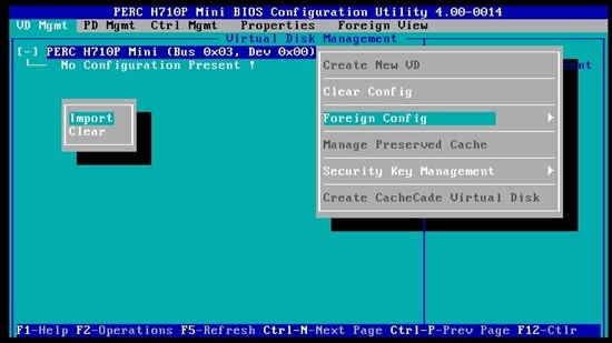 Dell PERC H710P 导入 RAID 卡阵列信息 Dell PERC H710P 导入 RAID 卡阵列信息
