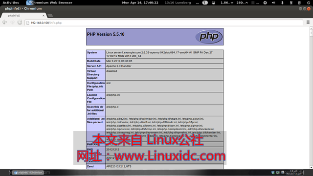 Fedora 20 下安装搭建 LAMP 环境 Apache+MySQL+PHP