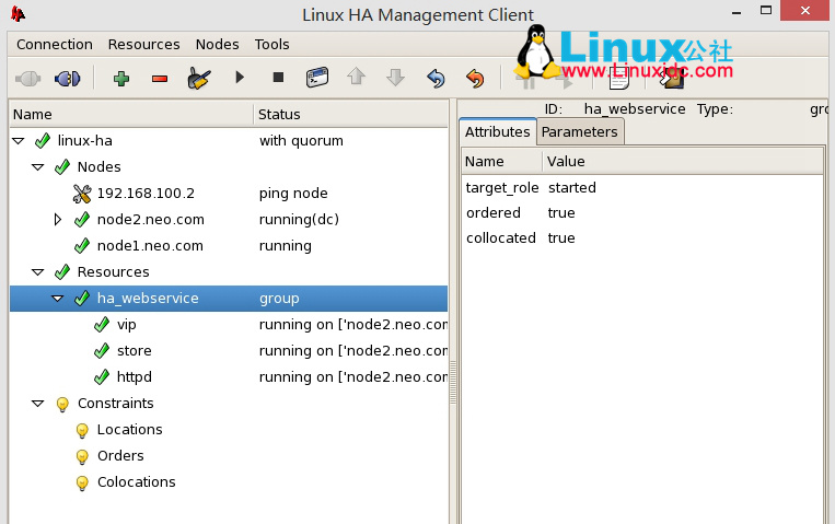HeartBeat 基于 CRM 进行资源管理配置