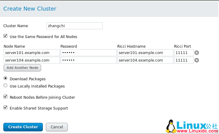 Linux 下集群的搭建 Linux 下集群的搭建