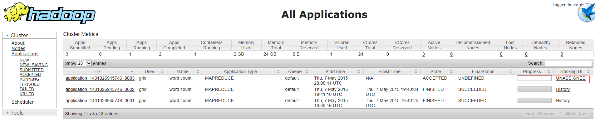 如何通过 Web 查看 job 的运行情况 如何通过 Web 查看 job 的运行情况