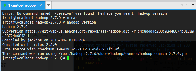 CentOS 配置 Hadoop 环境变量 CentOS 配置 Hadoop 环境变量