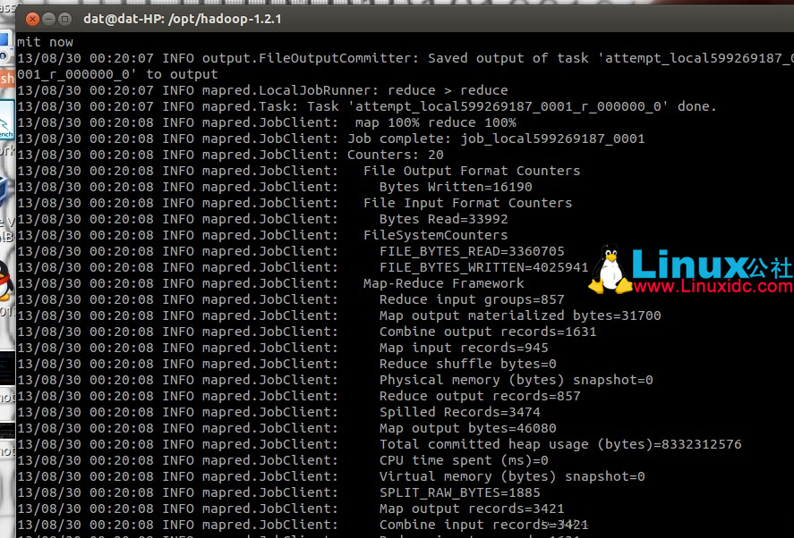 Ubuntu 下 Hadoop 1.2.1 配置安装
