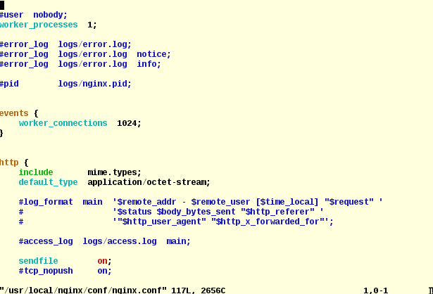 Nginx 配置文件语法高亮显示 Nginx 配置文件语法高亮显示