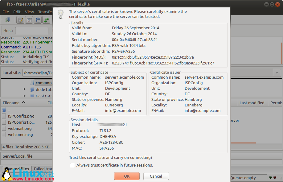 CentOS 7.0 上安装 ProFTPD