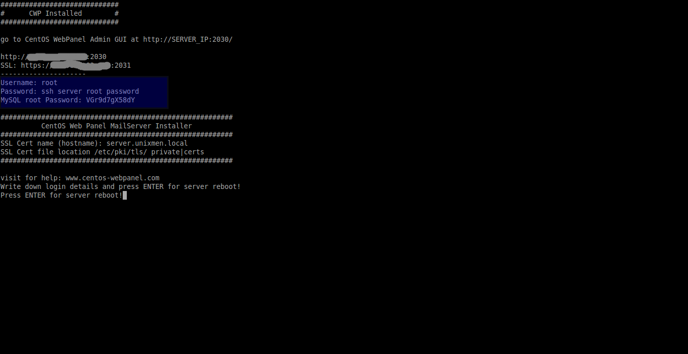 如何在 CentOS 上面安装“CentOS 网页面板”