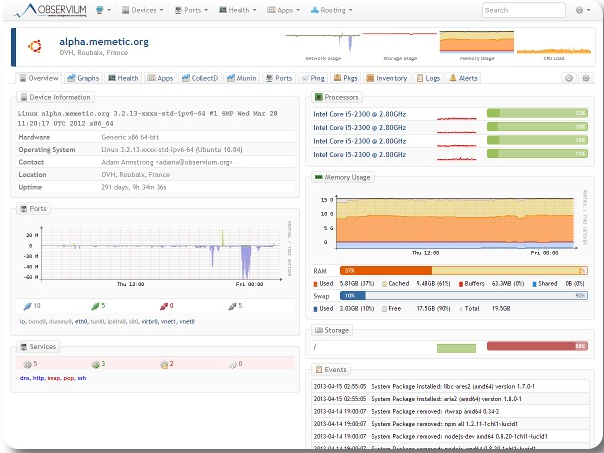 使用 Observium 来监控你的网络和服务器 使用 Observium 来监控你的网络和服务器