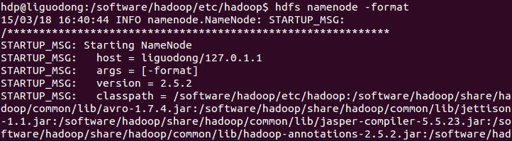 Ubuntu 14.04 安装 Hadoop2.5.2(伪分布模式) Ubuntu 14.04 安装 Hadoop2.5.2(伪分布模式)