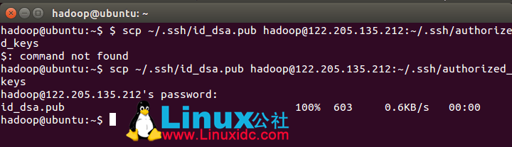 Hadoop 主从节点之间建立 SSH 无密码登录 Hadoop 主从节点之间建立 SSH 无密码登录