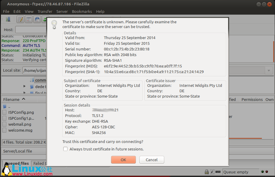 CentOS 7.0 上安装 ProFTPD