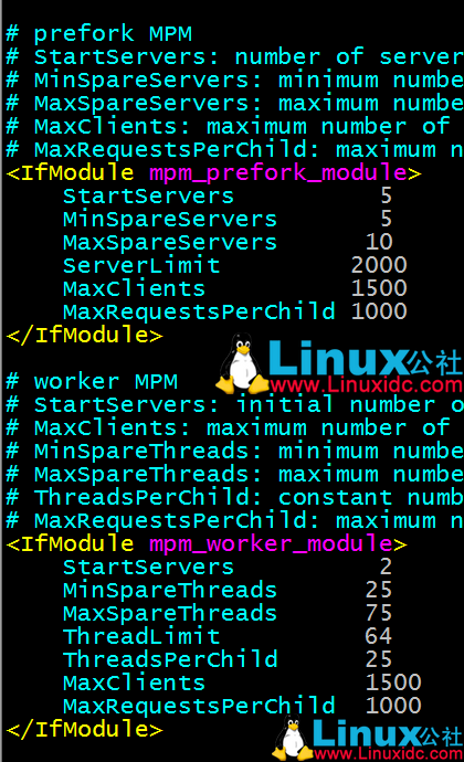 Apache2.2.14(Ubuntu)修改最大连接数