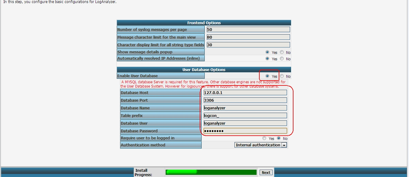 RPM 方式搭建的 LAMP+rsyslog+loganalyzer 以实现集中式日志管理系统