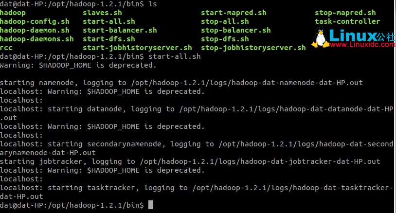 Ubuntu 下 Hadoop 1.2.1 配置安装