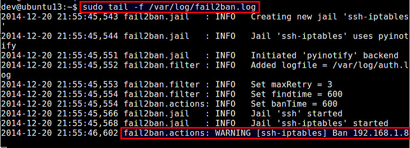 如何使用 fail2ban 防御 SSH 服务器的暴力破解攻击 如何使用 fail2ban 防御 SSH 服务器的暴力破解攻击