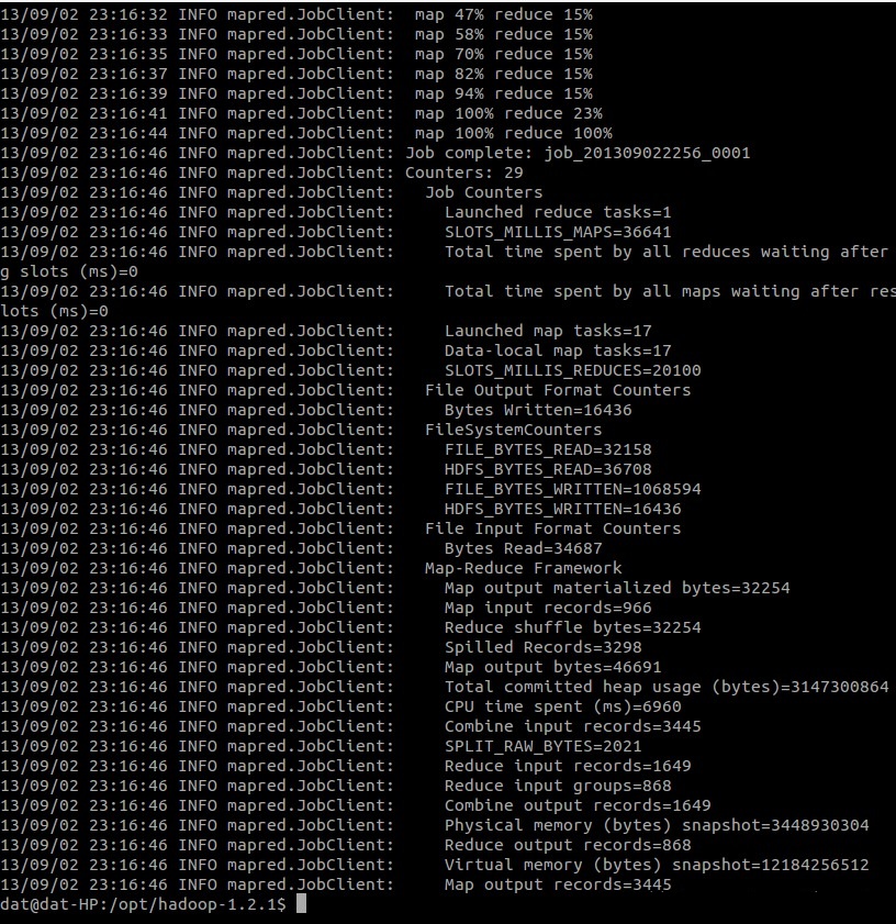 Ubuntu 下 Hadoop 1.2.1 配置安装