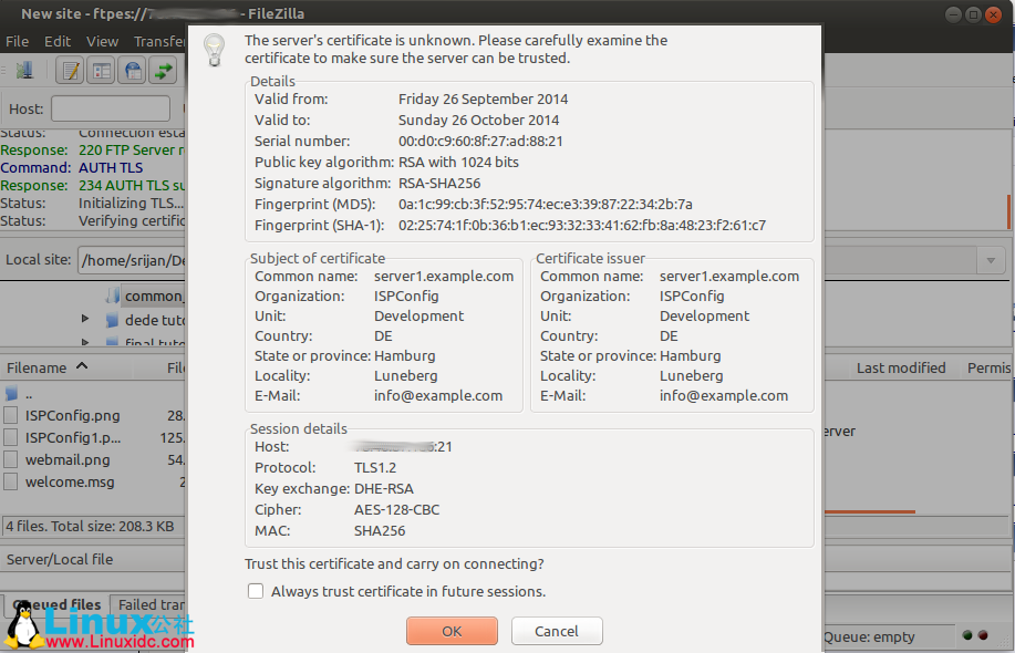 CentOS 7.0 上安装 ProFTPD