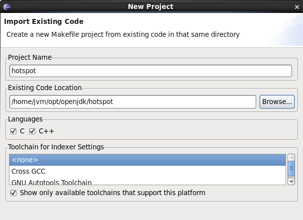 在 Eclipse 中进行 HotSpot 的源码调试 在 Eclipse 中进行 HotSpot 的源码调试