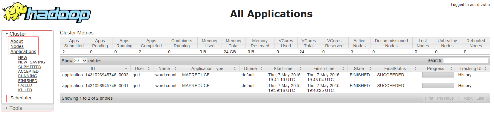 如何通过 Web 查看 job 的运行情况 如何通过 Web 查看 job 的运行情况