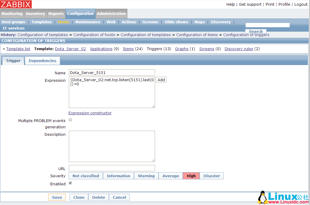 企业级监控软件 Zabbix 搭建部署之 Zabbix 自定义端口阈值配置以及应用 企业级监控软件 Zabbix 搭建部署之 Zabbix 自定义端口阈值配置以及应用