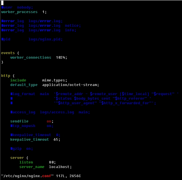 Nginx 配置文件语法着色 Nginx 配置文件语法着色
