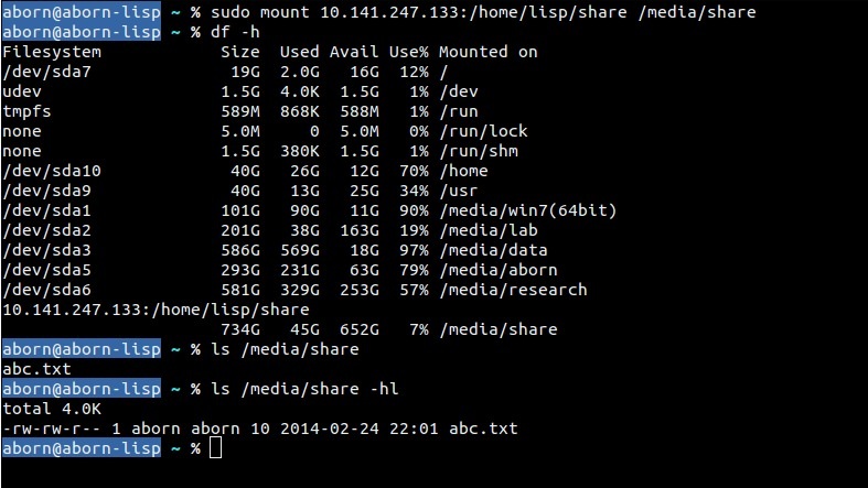 Ubuntu Linux 通过 NFS 设置共享文件夹简单设置 Ubuntu Linux 通过 NFS 设置共享文件夹简单设置