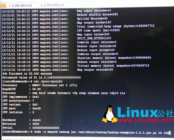基于异构 arm 硬件的 Hadoop 集群测试 基于异构 arm 硬件的 Hadoop 集群测试