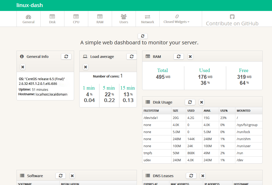 如何在 CentOS/RHEL 中安装基于 Web 的监控系统 linux-dash 如何在 CentOS/RHEL 中安装基于 Web 的监控系统 linux-dash