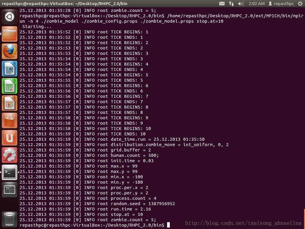 Repast HPC 2.0 安装及实例模型运行总结 Repast HPC 2.0 安装及实例模型运行总结
