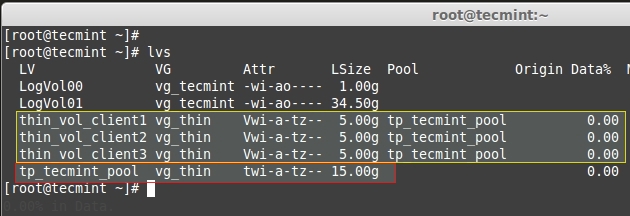 在 LVM 中设置精简资源调配卷(第四部分) 在 LVM 中设置精简资源调配卷(第四部分)