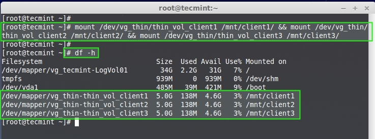 在 LVM 中设置精简资源调配卷(第四部分) 在 LVM 中设置精简资源调配卷(第四部分)