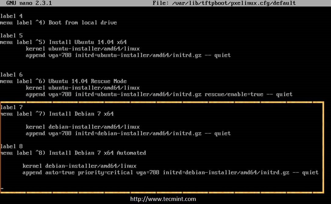 添加 Ubuntu/Debian 到 RHEL/CentOS 7 的 PXE 网络启动环境 添加 Ubuntu/Debian 到 RHEL/CentOS 7 的 PXE 网络启动环境