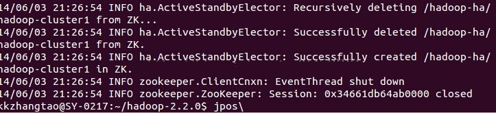 Hadoop2.0 NN HA 实验记录 Hadoop2.0 NN HA 实验记录