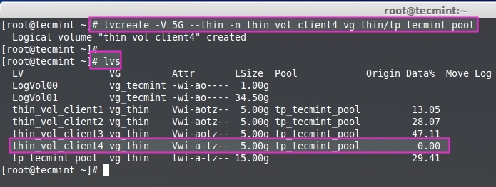 在 LVM 中设置精简资源调配卷(第四部分) 在 LVM 中设置精简资源调配卷(第四部分)