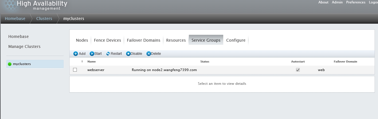 基于 RHCS 的 conode 对 WEB 做高可用集群 基于 RHCS 的 conode 对 WEB 做高可用集群