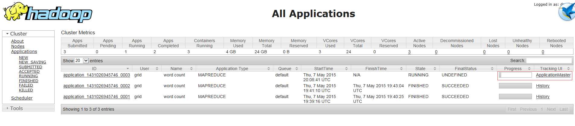 如何通过 Web 查看 job 的运行情况 如何通过 Web 查看 job 的运行情况