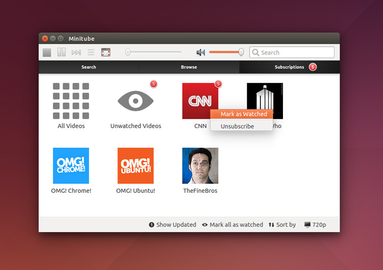 Minitube 2.2 Screenshot