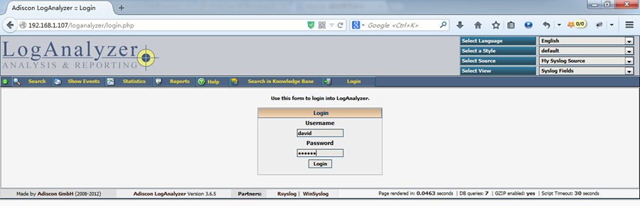 CentOS 6.5 下利用 Rsyslog+LogAnalyzer+MySQL 部署日志服务器 CentOS 6.5 下利用 Rsyslog+LogAnalyzer+MySQL 部署日志服务器