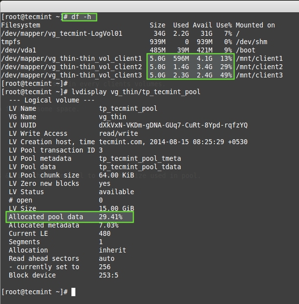 在 LVM 中设置精简资源调配卷(第四部分) 在 LVM 中设置精简资源调配卷(第四部分)